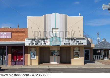 Willcox, Az, Usa - Jan. 19, 2023: Willcox Historic Theater At 134 N Railroad Avenue In Historic City