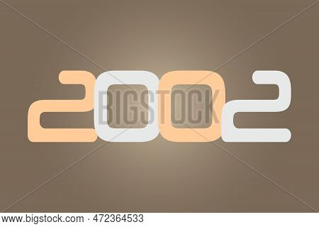 Year 2002 Numeric Typography Text Vector Design On Gradient Color Background. 2002 Historical Calend