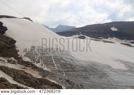 Mountain And Glacier Panorama In Glockner Group, Austria