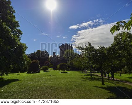 Blarney Castle, Ireland - 09 22 2015: Exterior Of The Popular Ancient And Medieval Blarney Castle In