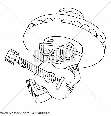 A Cute And Funny Coloring Page Of A Jalapeno. Provides Hours Of Coloring Fun For Children. Color Thi
