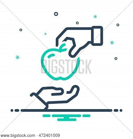 Mix Icon For Take Divest Obtain Gain Pick-up Attain Collect Fruit Grab Beg