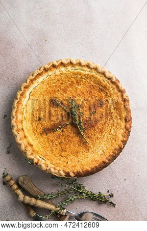 Classic Chess Pie Pairs A Traditional Butter Pie Crust With A Sweet, Custardy Filling In White Bakin