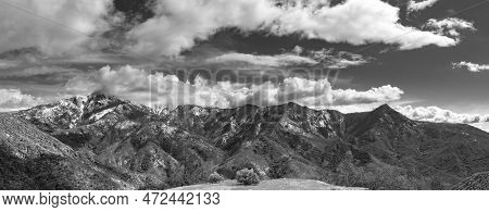 Scenic Landscape Near Village Of Three Rivers With View To Middle Fork Kaweah River And Mountain Cas