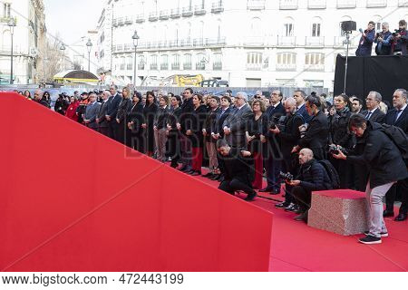 11 M. Attempt. 11-m Madrid Bombings. Commemorative Act Of The Community Of Madrid In The Puerta Del 