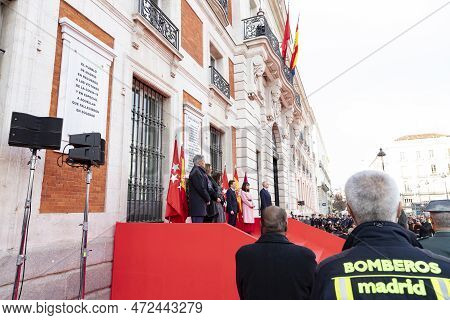 11 M. Attempt. 11-m Madrid Bombings. Commemorative Act Of The Community Of Madrid In The Puerta Del 