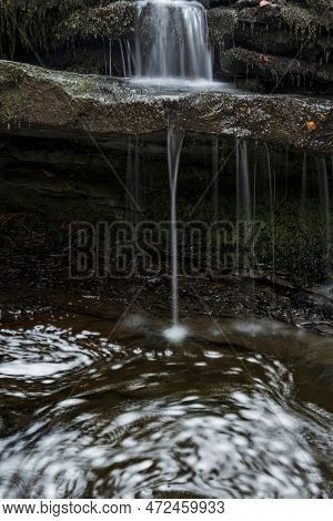 Beautiful Peaceful Landscape Image Of Scaleber Force Waterfall In Yorkshire Dales In England During 