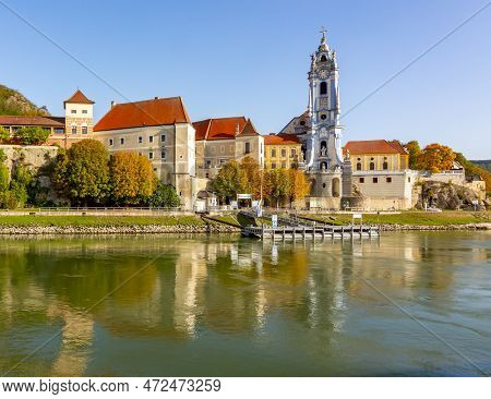 Durnstein Town In Wachau Valley In Autumn, Austria