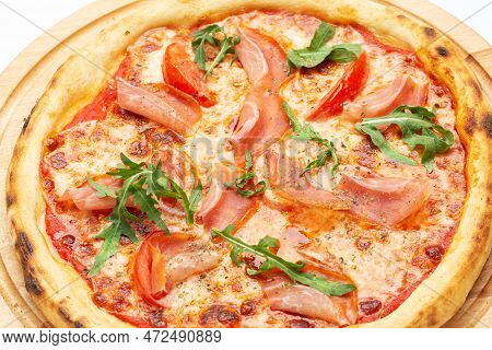 Traditional Italian Pizza. Pizzeria Menu. Concept Poster For Restaurants Or Pizze.