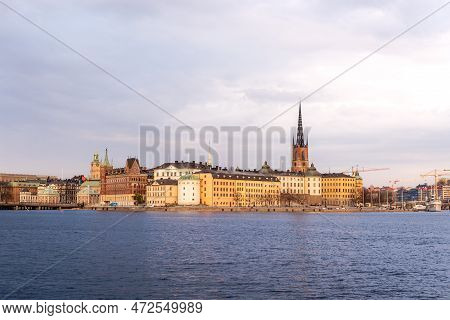 Riddarholmen Church Is Located On The Island Of Riddarholmen, Close To The Royal Palace In Stockholm