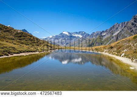 Lake Of The Nail, Lac Du Clou, In Pralognan Mountains, French Alps