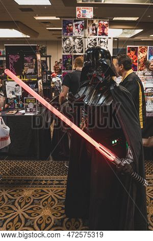 Livonia, Michigan -usa- March 05, 2023: Astronomicon 6 Convention At The Burton Manor