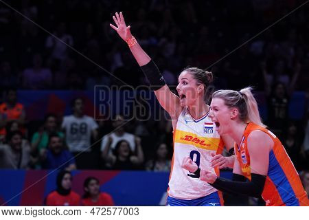 Ankara, Turkiye - June 05, 2022: Schoot Myrthe In Serbia Vs Netherlands Vnl Pool Match In Ankara Are