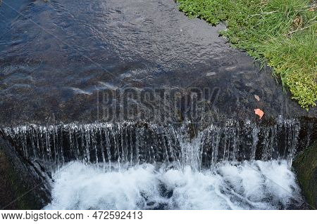 Flush Way For Drain Water And Protect Flooding In Street At Yufuin Japan