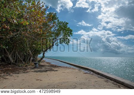 View Of Part Of Key Biscane Bay Near Miami Florida