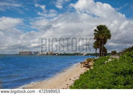 View Of Part Of Key Biscane Bay Near Miami Florida