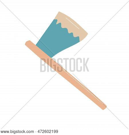 Ax Hatchet For Chopping Wood Cartoon Icon Isolated