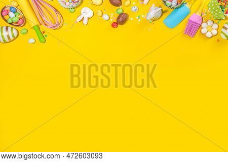 High-colored Easter Baking Background