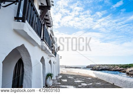 Views Of The Picturesque White Village Of Binibeca Vell In Menorca, Balearic Islands