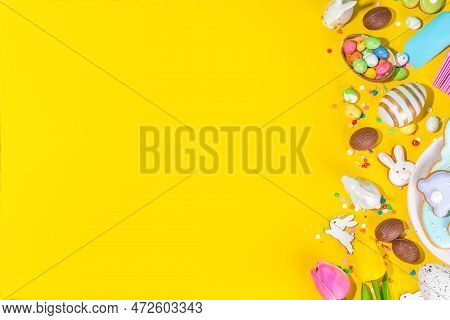 High-colored Easter Baking Background