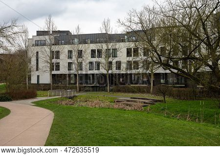 Uccle, Brussels Capital Region, Belgium, March 4, 2023 - New Apartment Blocks In A Natural Environme