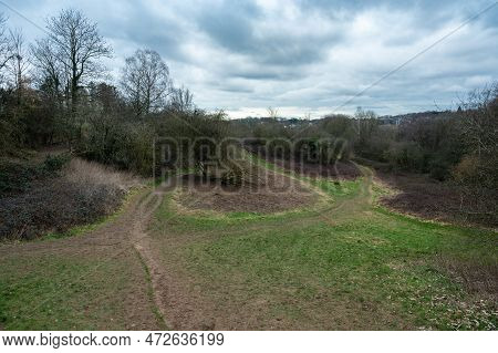 Wild Hills And Green Lawns Of The Kauwberg City Nature Reserve, Uccle, Brussels Region, Belgium
