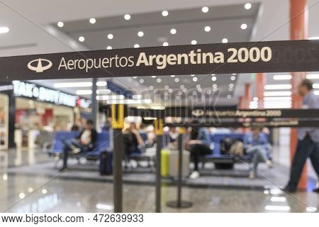 Buenos Aires, Argentina, November 18, 2022: Waiting Room In The Boarding Area Of The Jorge Newbery I