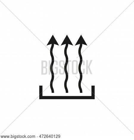 Air Up Sign. Hot Air Flow. Vector Illustration.