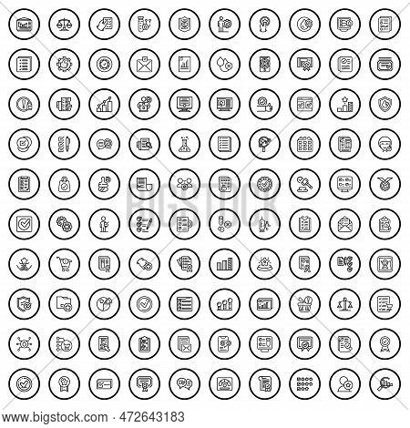 100 Quality Icons Set. Outline Illustration Of 100 Quality Icons Vector Set Isolated On White Backgr