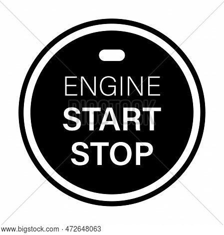 Auto Stop Start Icon Vector  Automatically Switch Off Car Engine Sign For Graphic Design, Logo, Webs