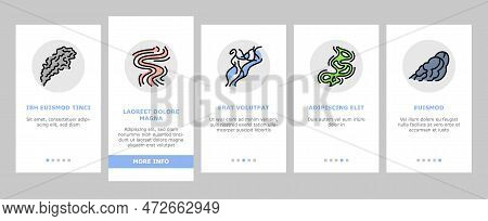 Smell Smoke Gas Nose Aroma Onboarding Mobile Vector. Sense Outline, Odor Scent, Hot Perfume, Warm St