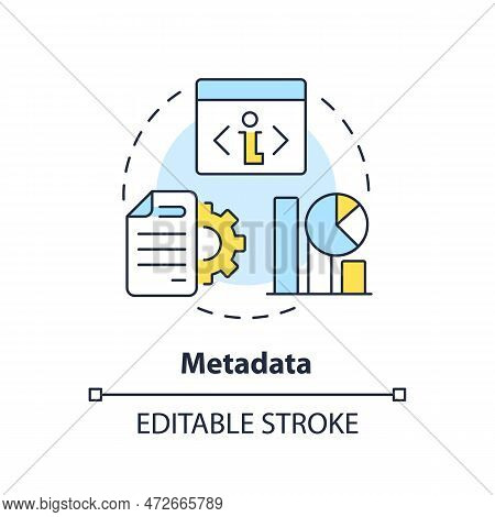 Metadata Concept Icon. Additional Information About File. Data Lake Vs Data Warehouse Abstract Idea 