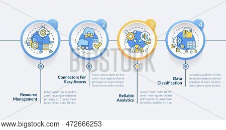 Data Lake Architecture Circle Infographic Template. Server. Data Visualization With 4 Steps. Editabl