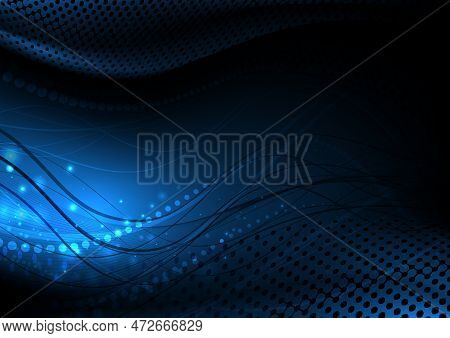 Dark Bluel Composition. For Your Own Design.