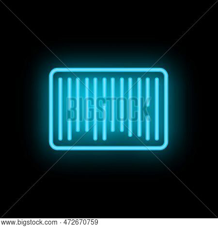 Yoga Mattress Icon Outline Vector. Goods Shop. Interior Sport Neon Color Isolated On Black