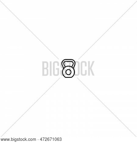 Kg Weight Stone Icon. Simple Style Gym Poster Background Symbol. Kg Weight Stone Brand Logo Design E