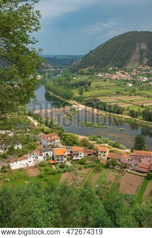 Penacova View From The Viewpoint Mirante Emidio Da Silva. Portugal.