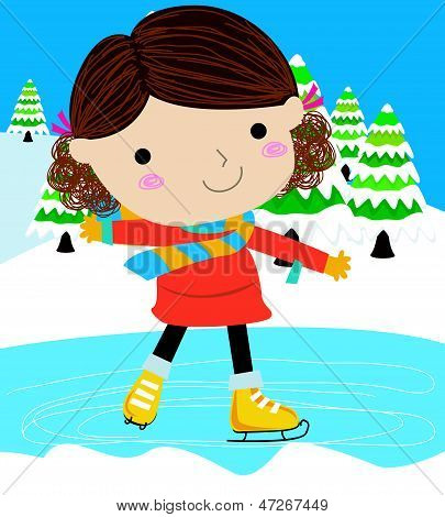 Girl on skates