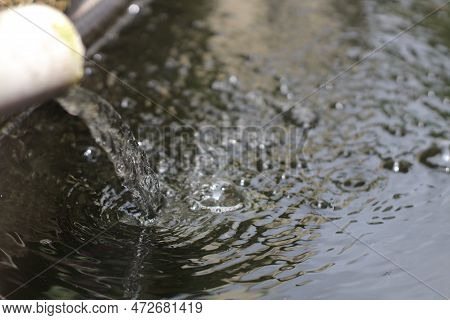 Water Flows From The Paralon Pipe In My House