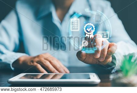 Standard Quality Control Certification Assurance Guarantee Internet Business Technology Concept. Sta