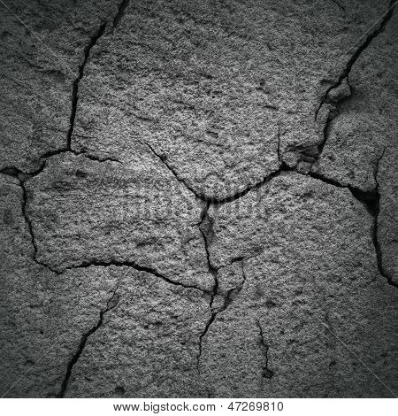 Muro de hormigón agrietado