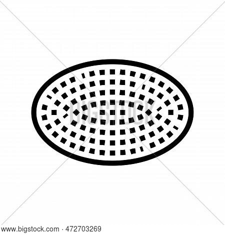 Floormat Living Room Line Icon Vector. Floormat Living Room Sign. Isolated Contour Symbol Black Illu