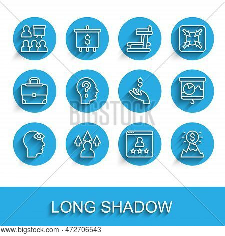 Set Line Man With Third Eye, Front End Development, Training, Presentation, Customer Product Rating,