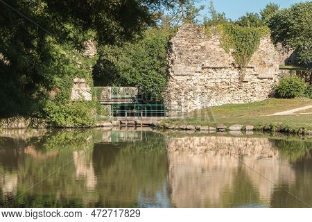 Pond Of The City Walls Of Montaigu, Vendee, France