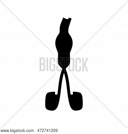 Crucible Tongs Chemical Glassware Lab Glyph Icon Vector. Crucible Tongs Chemical Glassware Lab Sign.