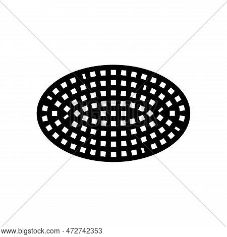 Floormat Living Room Glyph Icon Vector. Floormat Living Room Sign. Isolated Symbol Illustration