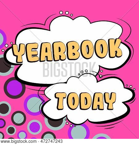 Text Showing Inspiration Yearbook. Business Idea Publication Compiled By Graduating Class As A Recor