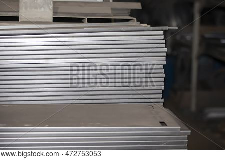 Sheets Of Metal In The Shop Of A Metallurgical Plant.