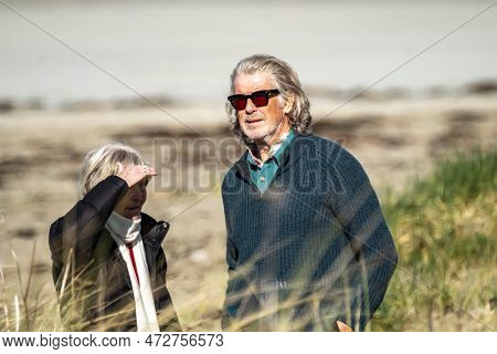 Portnoo, County Donegal, Ireland - March 07 2023 : For Letters Of Love Is Filmed Starring Pierce Bro