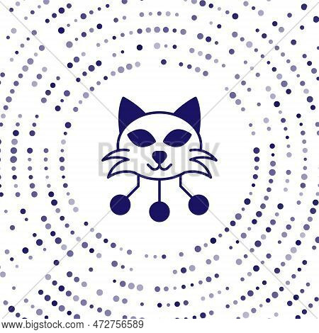 Blue Nft Digital Crypto Art Icon Isolated On White Background. Non Fungible Token. Abstract Circle R